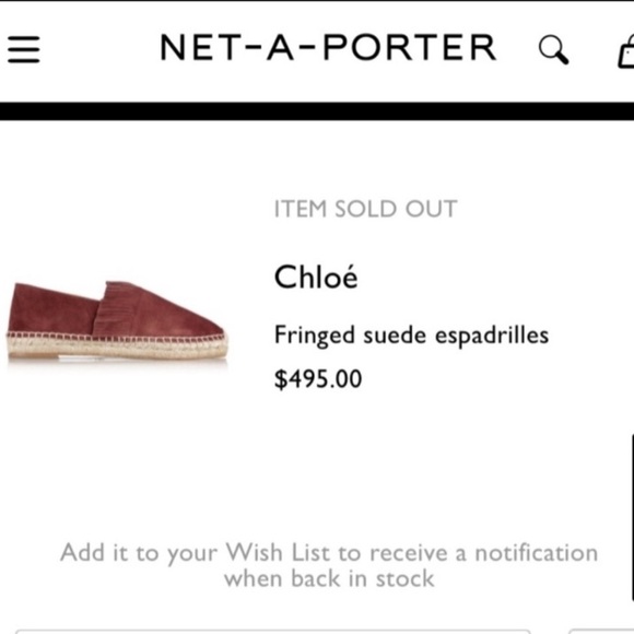 CHLOE Suede Fringe Espadrilles - Burgundy/Maroon/Wine - 37 - Picture 9 of 9